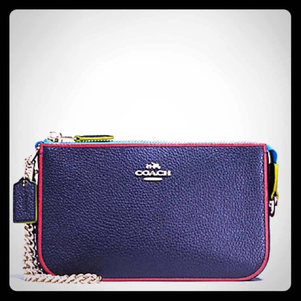 I.S.O Coach Nolita Wristlet 19 Edgestain Blue